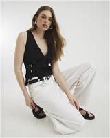 River Island Womens Black Sleeveless Top Size 10