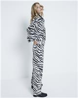 River Island Womens Black Denim Straight Jeans 14 Long