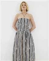 River Island Womens Beige Maxi Strapless Dress Size 10