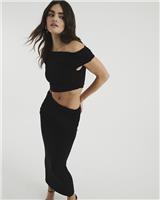 River Island Womens Black Maxi Cut-out Dress Size 14