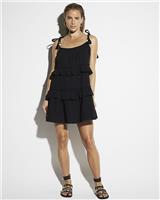 River Island Womens Black Mini Sun Cheesecloth Dress Size S