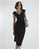 River Island Womens Black Midi Pencil Dress Size S