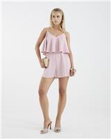 River Island Womens Pink Satin Playsuit Size 6