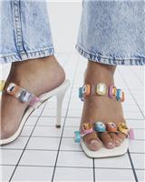 River Island Womens White Sandals Size UK 4