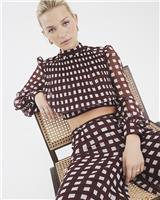 River Island Womens Brown Cotton Top Size 8