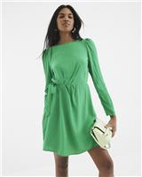 River Island Womens Green Mini Blouson Dress Size 12