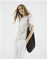 River Island Womens Cream Cotton Short sleeved T-shirt Size L