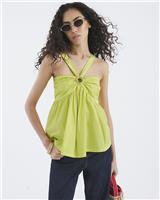 River Island Womens Yellow Cotton Top Size 12