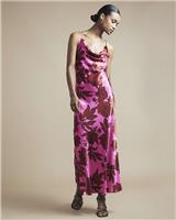 River Island Womens Pink Midaxi Slip Satin Dress Size 12