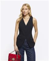 River Island Womens Black Waistcoat Size 6