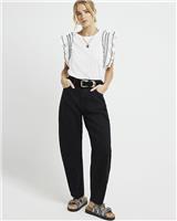 River Island Womens Beige Cotton Sleeveless Top Size 8