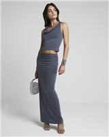 River Island Womens Grey Sleeveless Tank Top Size 12