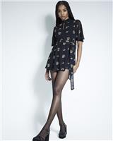 River Island Womens Black Chiffon Playsuit Size 8