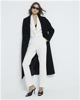 River Island Womens Cream Poly blend Slim Trousers 16 Regular