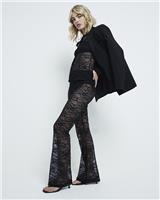 River Island Womens Black Flared Trousers Size 12