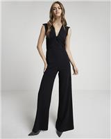 River Island Womens Black Scuba Jumpsuit Size 10