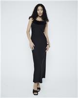 River Island Womens Black Maxi Slip Satin Dress Size 8