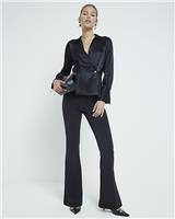 River Island Womens Black Long sleeved Blouse Size 10