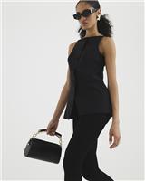 River Island Womens Black Waistcoat Size 8