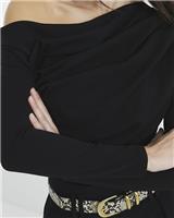 River Island Womens Black Long sleeved Shell Top Size 16