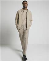 River Island Mens Beige Relaxed Plain Long sleeved Shirt Size S