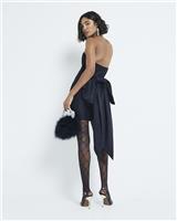 River Island Womens Black Mini Bandeau Dress Size 14