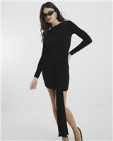 River Island Womens Black Mini Bodycon Dress Size 8