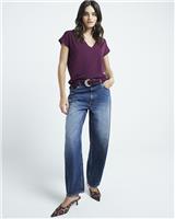 River Island Womens Black Short sleeved T-shirt Size 10