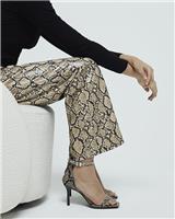 River Island Womens Grey Synthetic T-bar Sandals Size UK 7