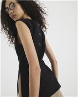 River Island Womens Black Sleeveless Top Size 8