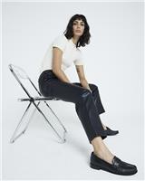 River Island Womens Black Polyurethane Tailored Trousers Size 10