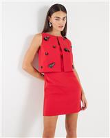 River Island Womens Red Mini A line Dress Size 14