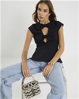 River Island Womens Black Sleeveless Top Size M