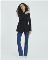 River Island Womens Black Peacoat Coat Size 22