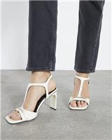 River Island Womens White T-bar Sandals Size UK 7