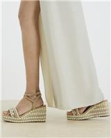 River Island Womens Cream Wedge Shoes Size UK 6