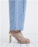 River Island Womens Gold Stiletto Sandals Size UK 6