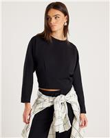 River Island Womens Black Long sleeved Top Size S