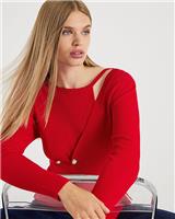 River Island Womens Red Long sleeved Top Size L