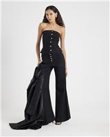 River Island Womens Black Wide Jeans 8 Regular