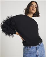 River Island Womens Black Long sleeved Top Size M