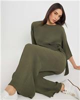 River Island Womens Khaki Wide leg Trousers Size S