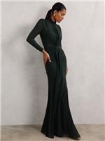 Reiss Womens Green Maxi Bodycon Dress Size 10