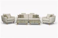 Myers 4+1+1 & Footstools, Taylor Natural