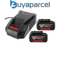 2 X Bosch 18v 4Ah Li-ion Coolpack Batteries Lithium Ion + AL1860 Turbo Charger