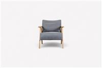 Hendricks Leather Armchair, Soft Touch Grey