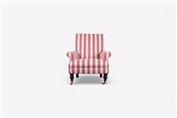 Suffolk Armchair, Red And Natural Stripe