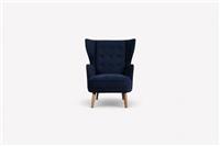 Canopy Armchair, Plush Velvet Navy