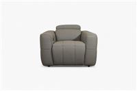 Evolution Leather Recliner Armchair, Power Foot / Tilt Headrests, Elephant Grey