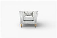 Laura Ashley Chatsworth Armchair, Orla Pale Steel, Light Leg